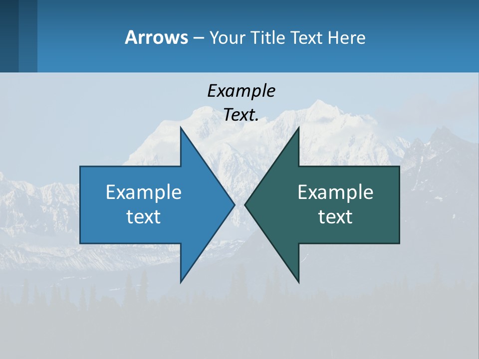 A Mountain Range With A Blue Sky In The Background PowerPoint Template