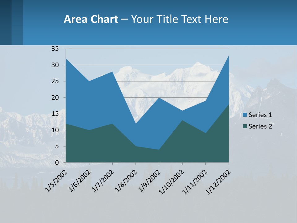 A Mountain Range With A Blue Sky In The Background PowerPoint Template