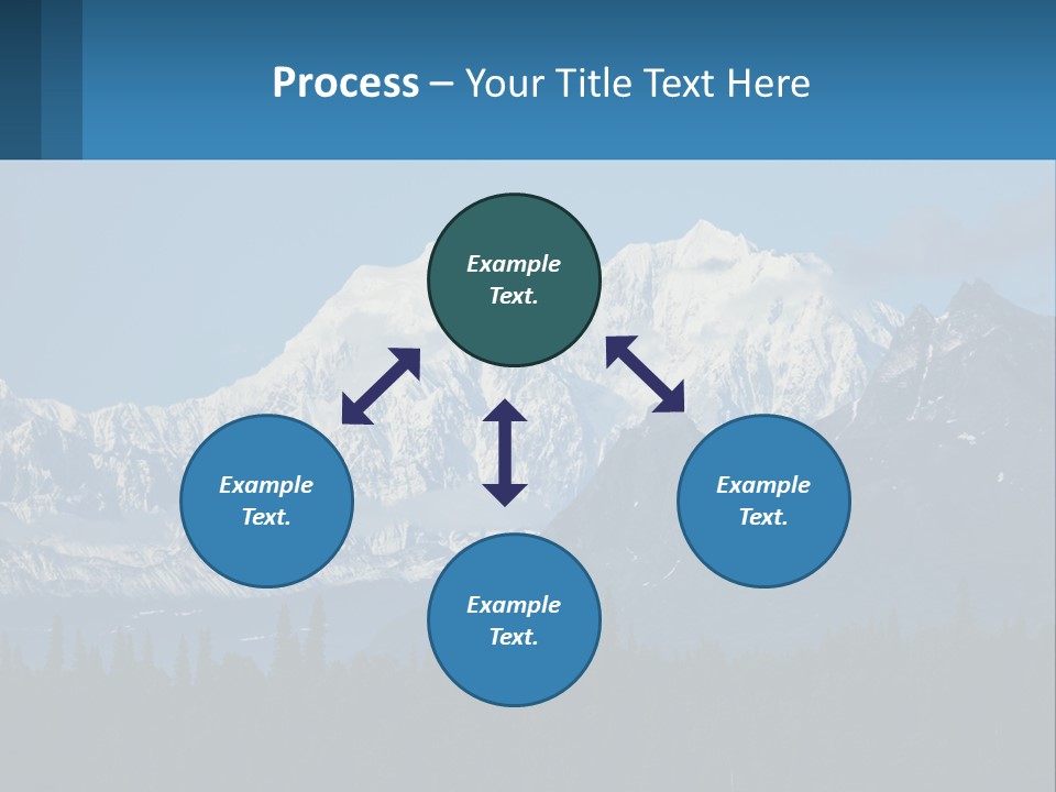 A Mountain Range With A Blue Sky In The Background PowerPoint Template
