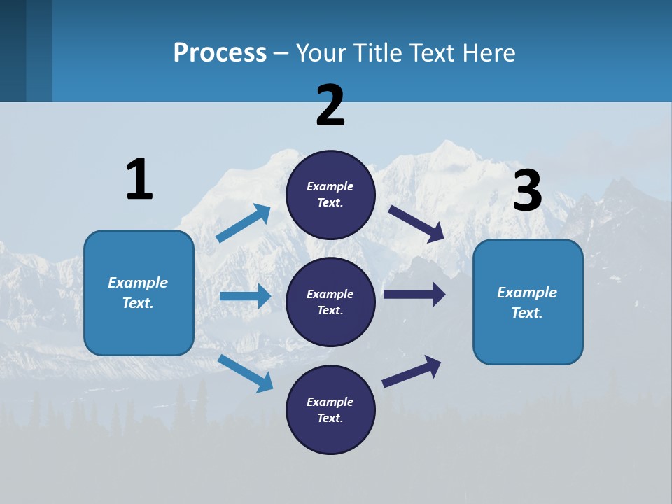 A Mountain Range With A Blue Sky In The Background PowerPoint Template