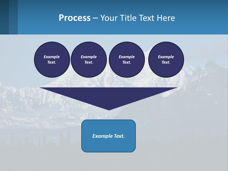 A Mountain Range With A Blue Sky In The Background PowerPoint Template
