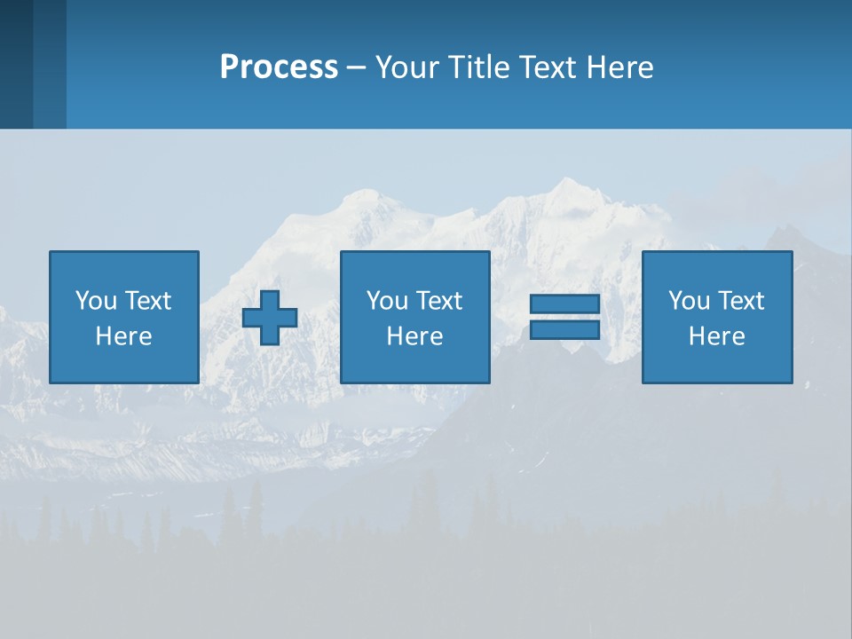 A Mountain Range With A Blue Sky In The Background PowerPoint Template