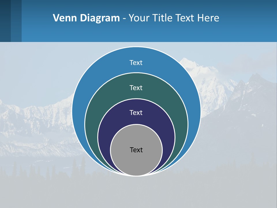 A Mountain Range With A Blue Sky In The Background PowerPoint Template