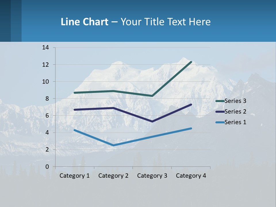A Mountain Range With A Blue Sky In The Background PowerPoint Template