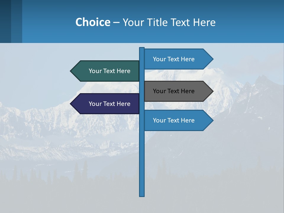 A Mountain Range With A Blue Sky In The Background PowerPoint Template