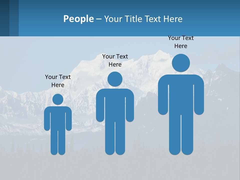 A Mountain Range With A Blue Sky In The Background PowerPoint Template