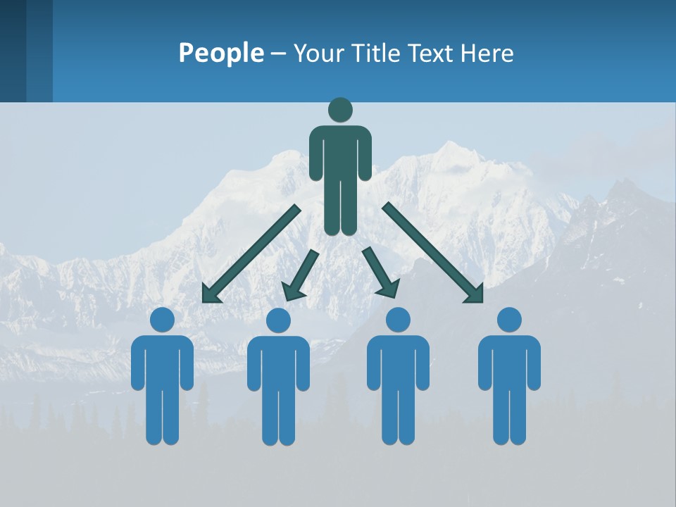 A Mountain Range With A Blue Sky In The Background PowerPoint Template