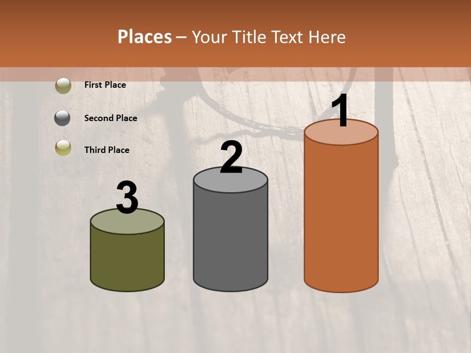 A Wooden Table With A Number On It PowerPoint Template