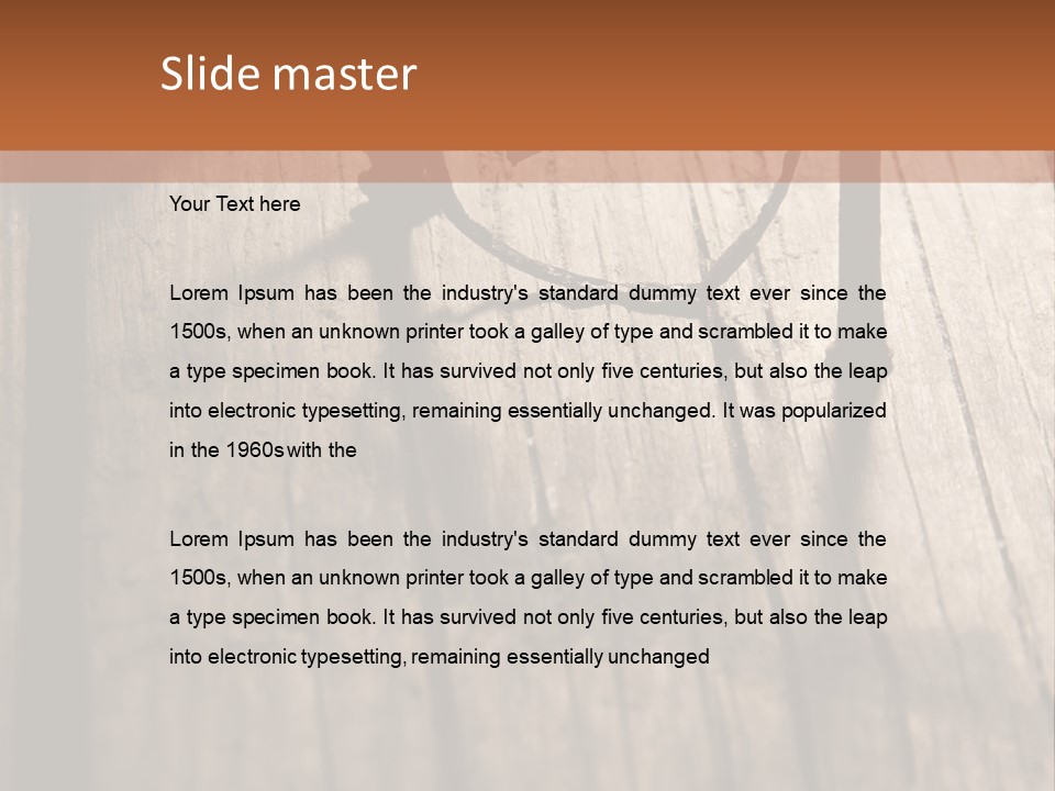 A Wooden Table With A Number On It PowerPoint Template