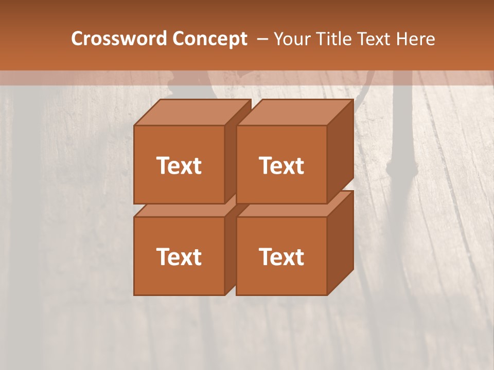 A Wooden Table With A Number On It PowerPoint Template