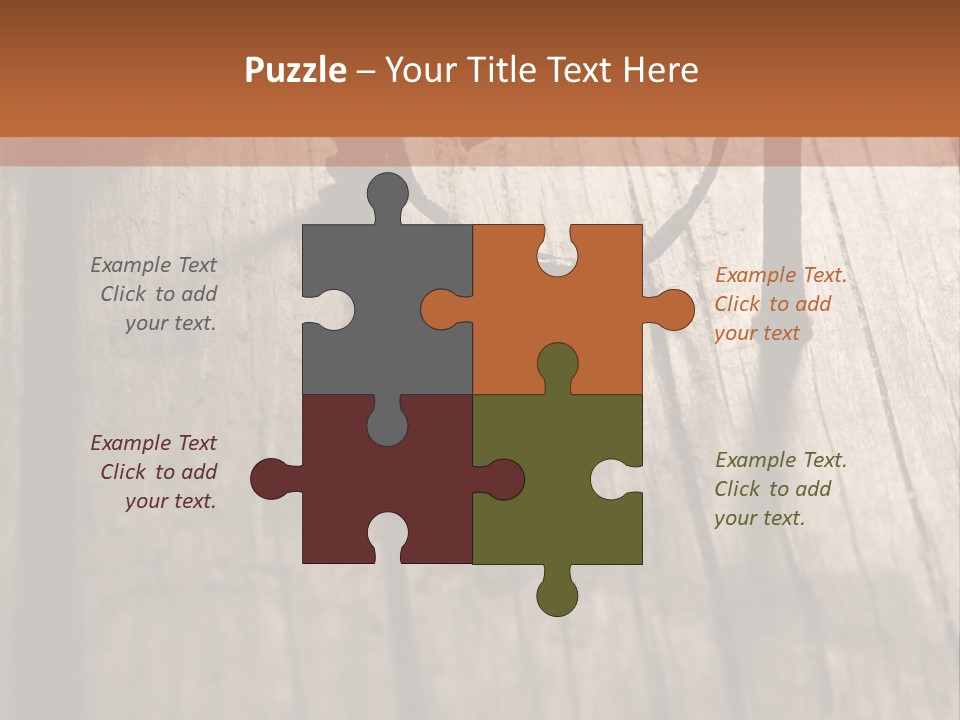 A Wooden Table With A Number On It PowerPoint Template