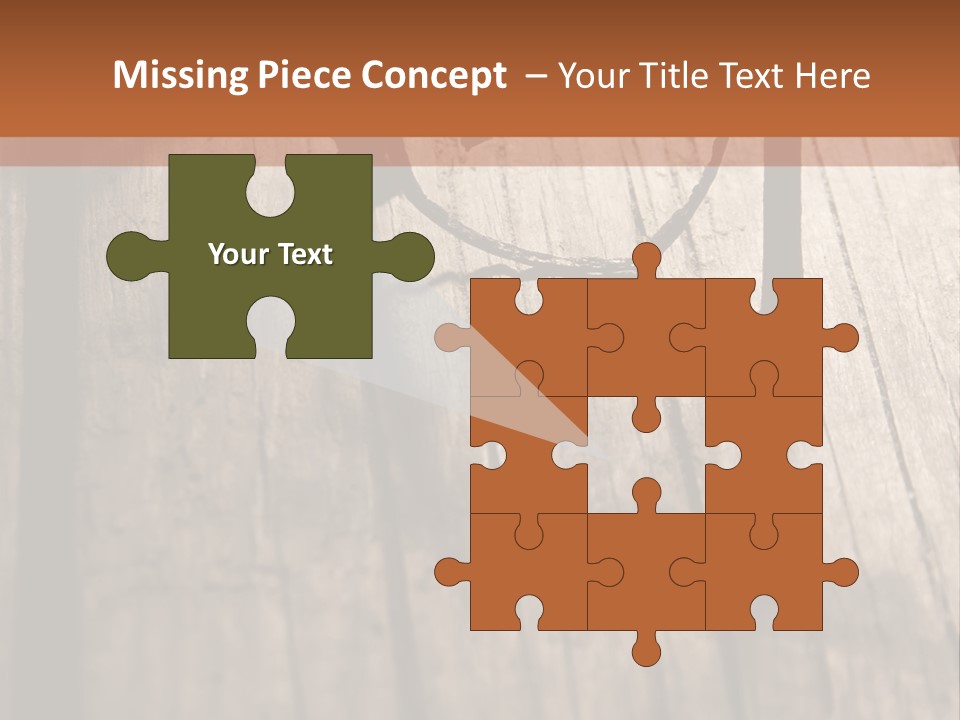 A Wooden Table With A Number On It PowerPoint Template