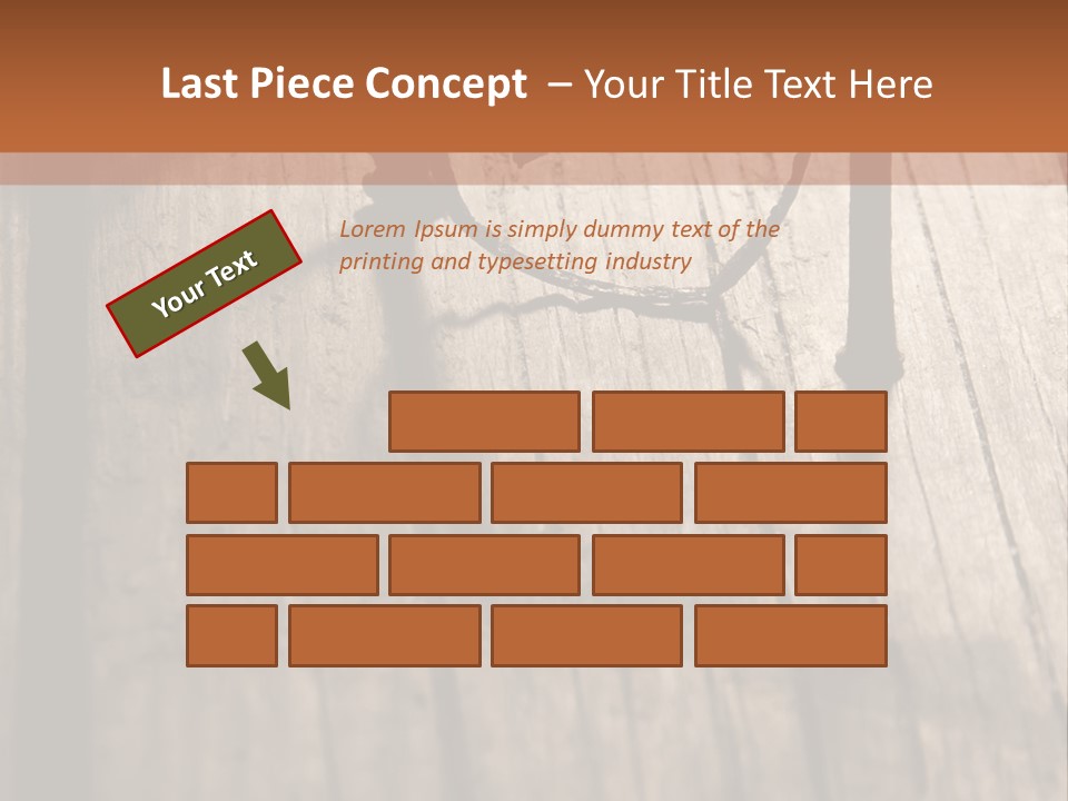 A Wooden Table With A Number On It PowerPoint Template