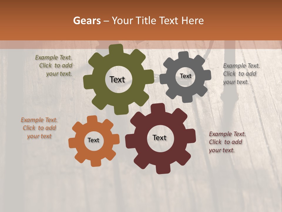 A Wooden Table With A Number On It PowerPoint Template