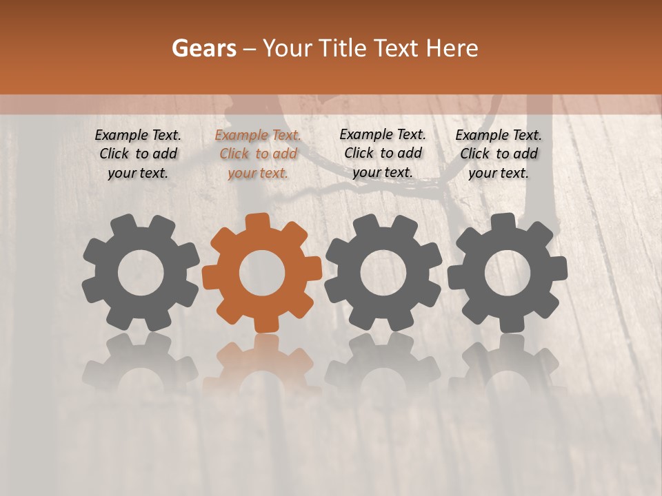 A Wooden Table With A Number On It PowerPoint Template