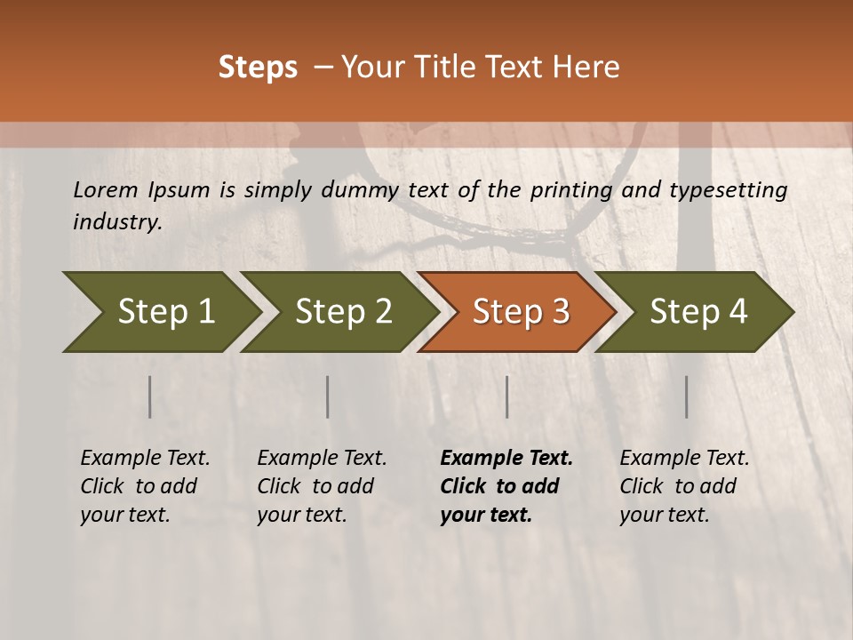 A Wooden Table With A Number On It PowerPoint Template
