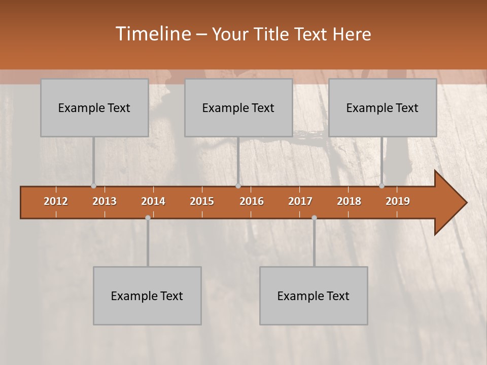 A Wooden Table With A Number On It PowerPoint Template