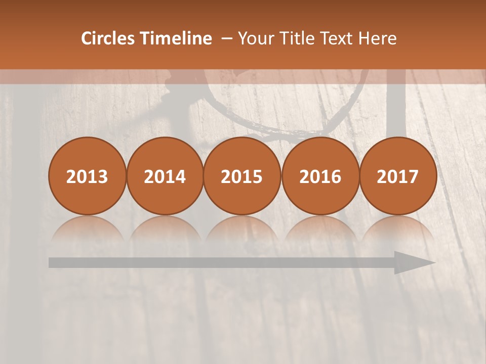 A Wooden Table With A Number On It PowerPoint Template