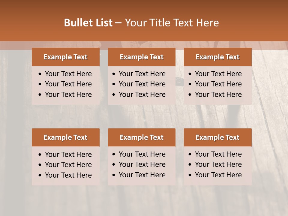 A Wooden Table With A Number On It PowerPoint Template