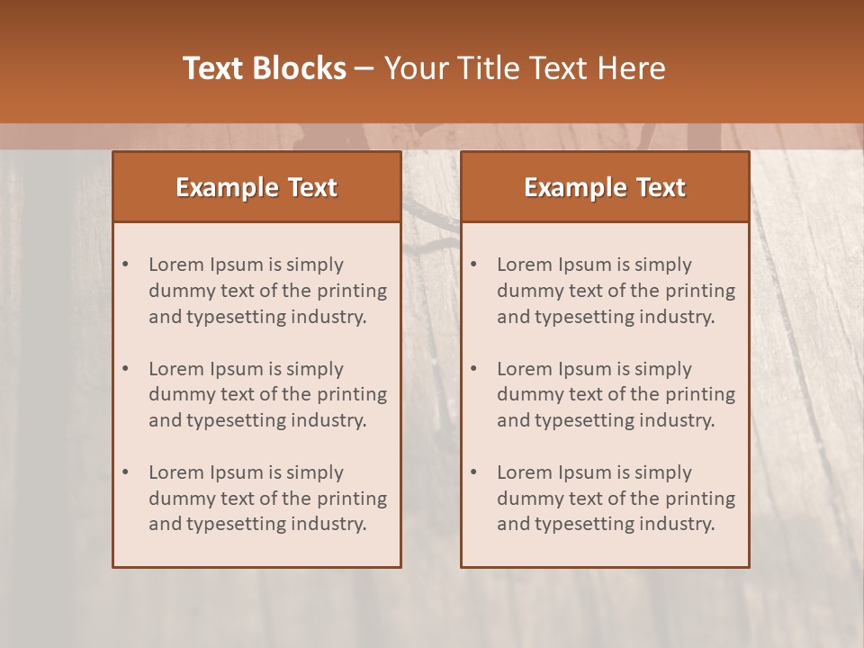 A Wooden Table With A Number On It PowerPoint Template