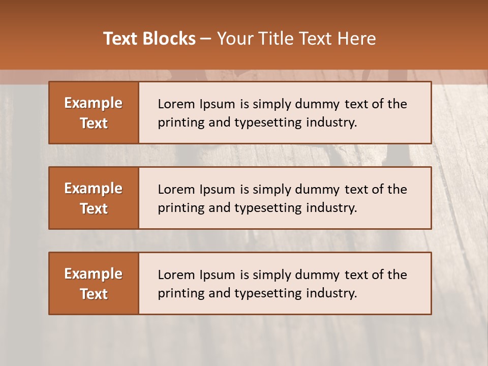 A Wooden Table With A Number On It PowerPoint Template