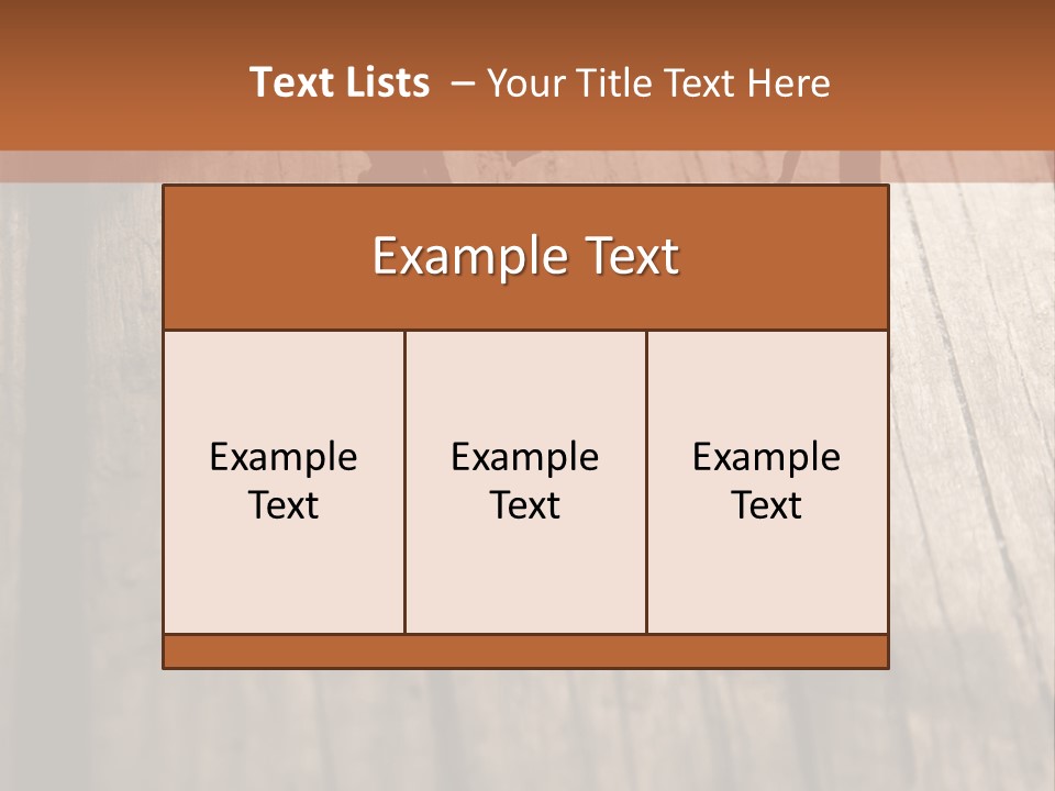 A Wooden Table With A Number On It PowerPoint Template