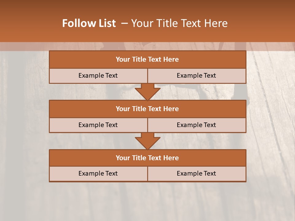 A Wooden Table With A Number On It PowerPoint Template