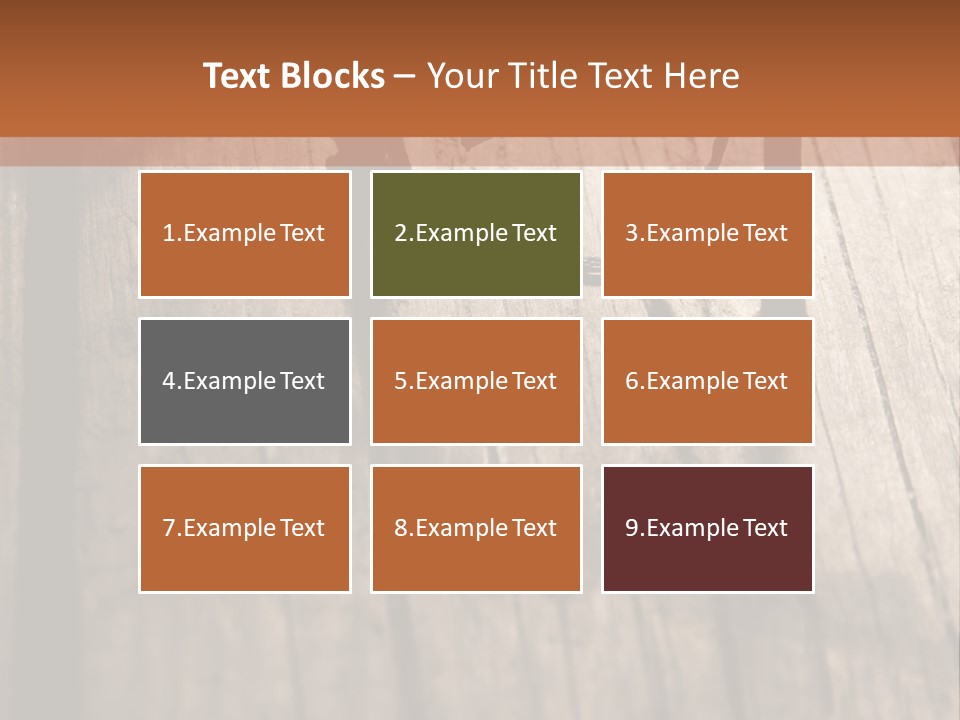 A Wooden Table With A Number On It PowerPoint Template