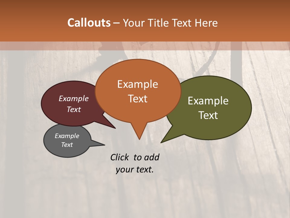 A Wooden Table With A Number On It PowerPoint Template