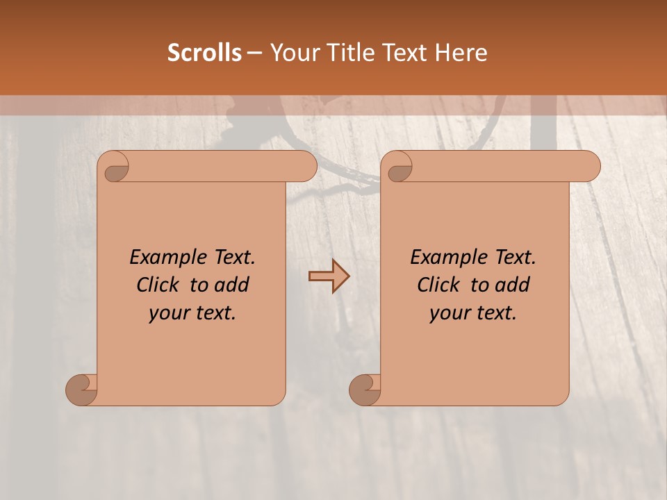A Wooden Table With A Number On It PowerPoint Template