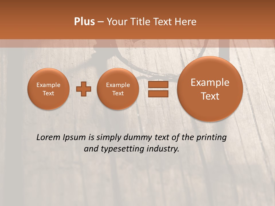 A Wooden Table With A Number On It PowerPoint Template
