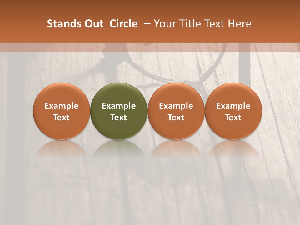 A Wooden Table With A Number On It PowerPoint Template