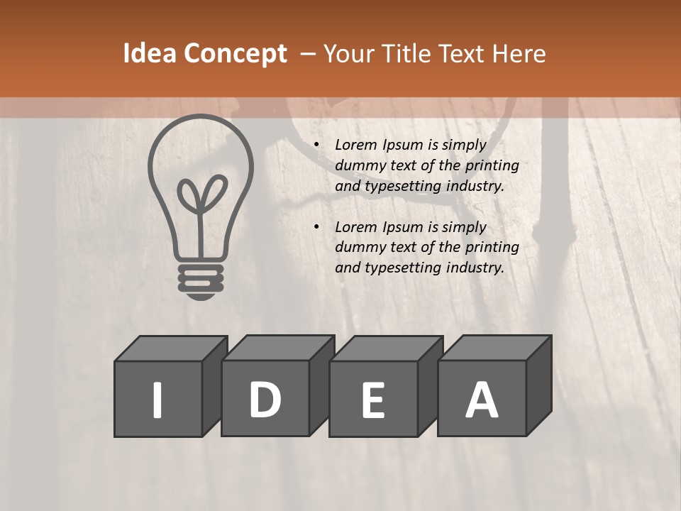 A Wooden Table With A Number On It PowerPoint Template