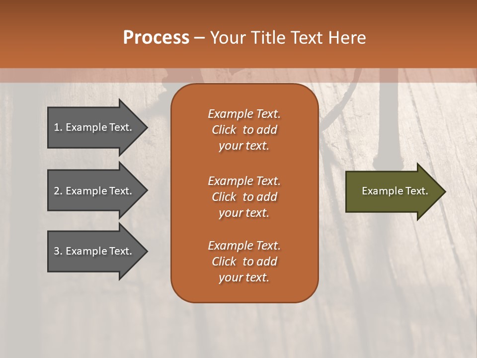 A Wooden Table With A Number On It PowerPoint Template