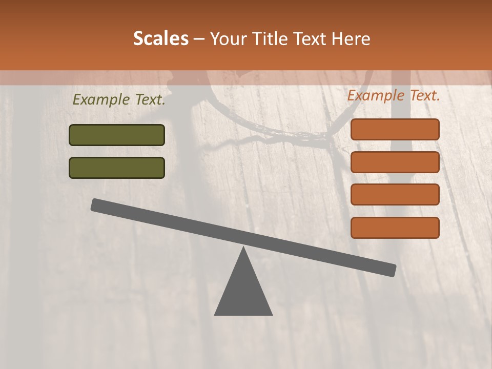 A Wooden Table With A Number On It PowerPoint Template