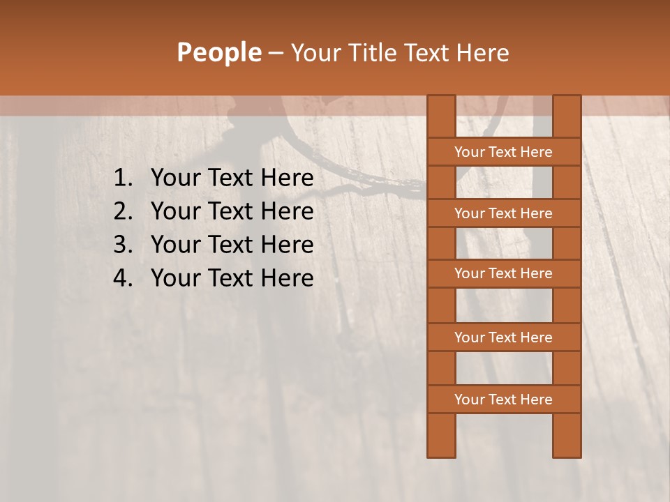 A Wooden Table With A Number On It PowerPoint Template