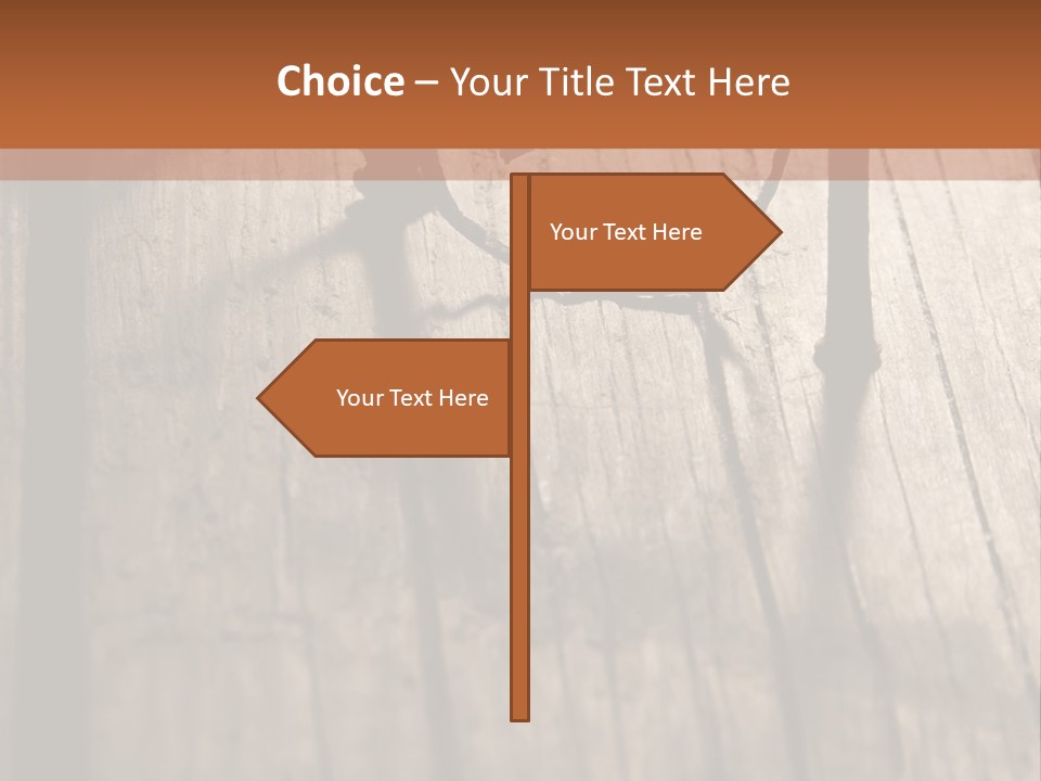 A Wooden Table With A Number On It PowerPoint Template