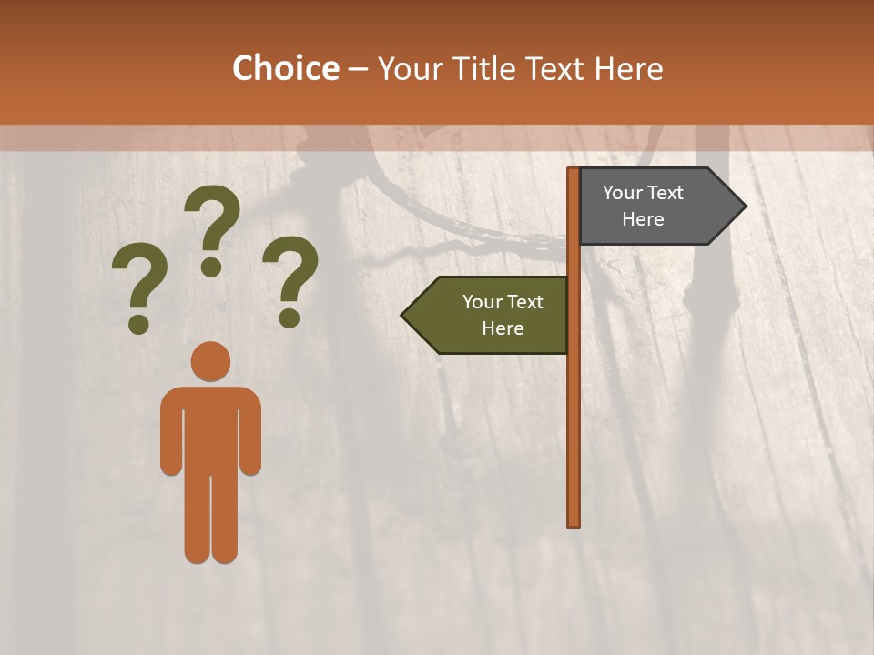 A Wooden Table With A Number On It PowerPoint Template