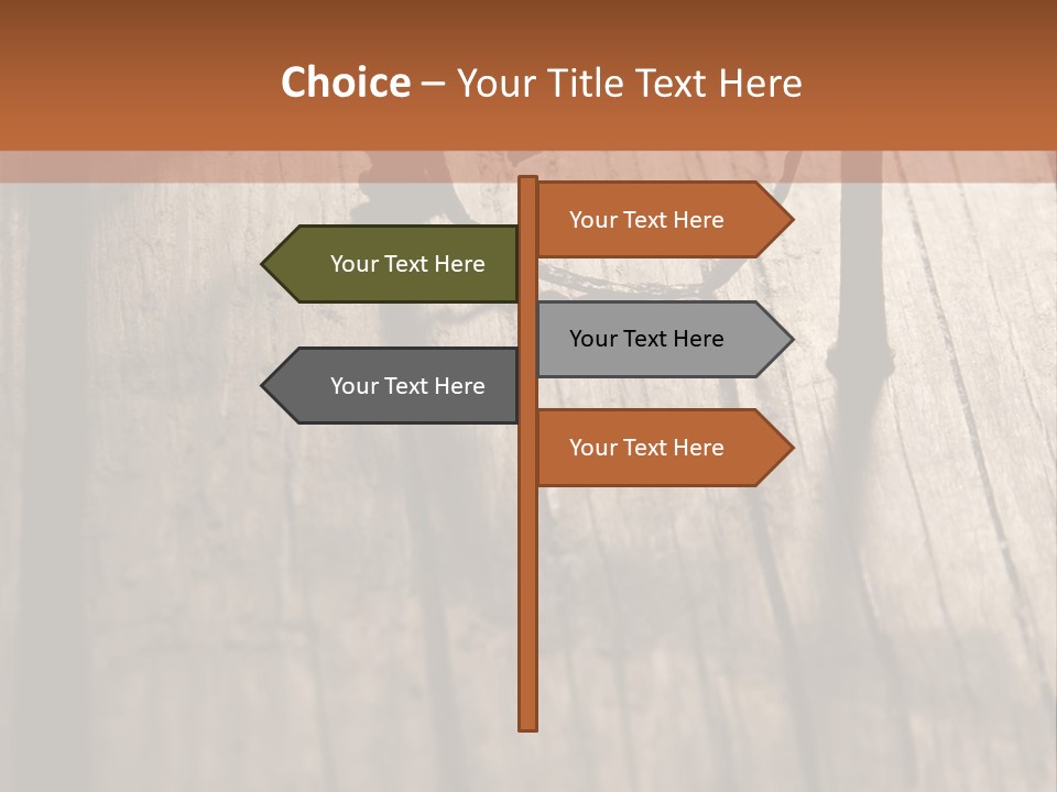 A Wooden Table With A Number On It PowerPoint Template