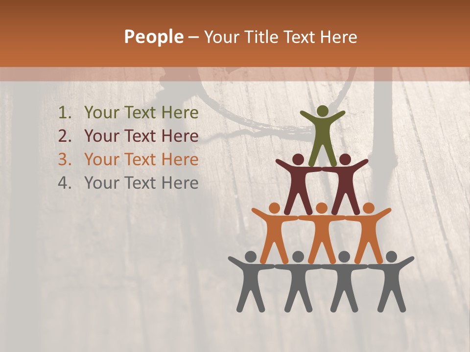 A Wooden Table With A Number On It PowerPoint Template