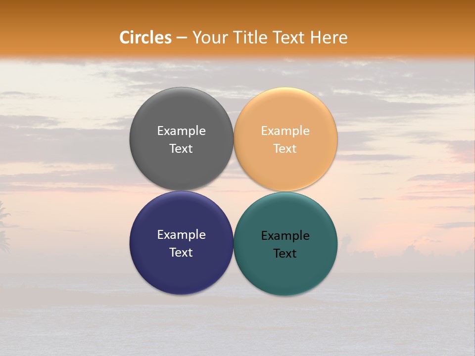 A Beautiful Sunset With Palm Trees On The Shore PowerPoint Template