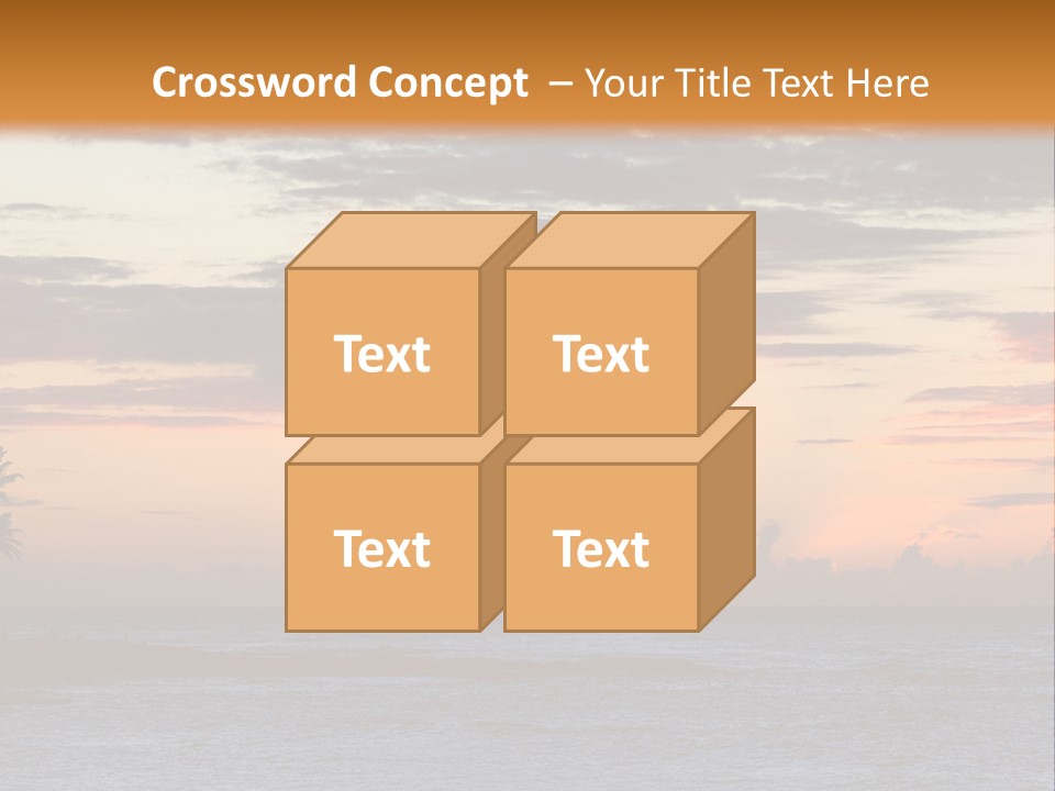 A Beautiful Sunset With Palm Trees On The Shore PowerPoint Template
