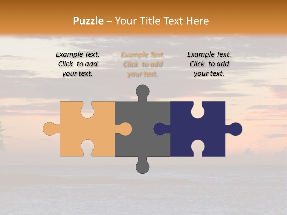 A Beautiful Sunset With Palm Trees On The Shore PowerPoint Template