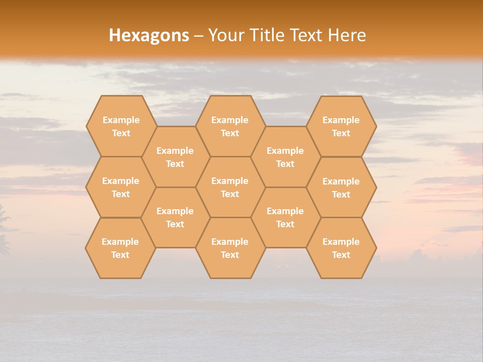 A Beautiful Sunset With Palm Trees On The Shore PowerPoint Template