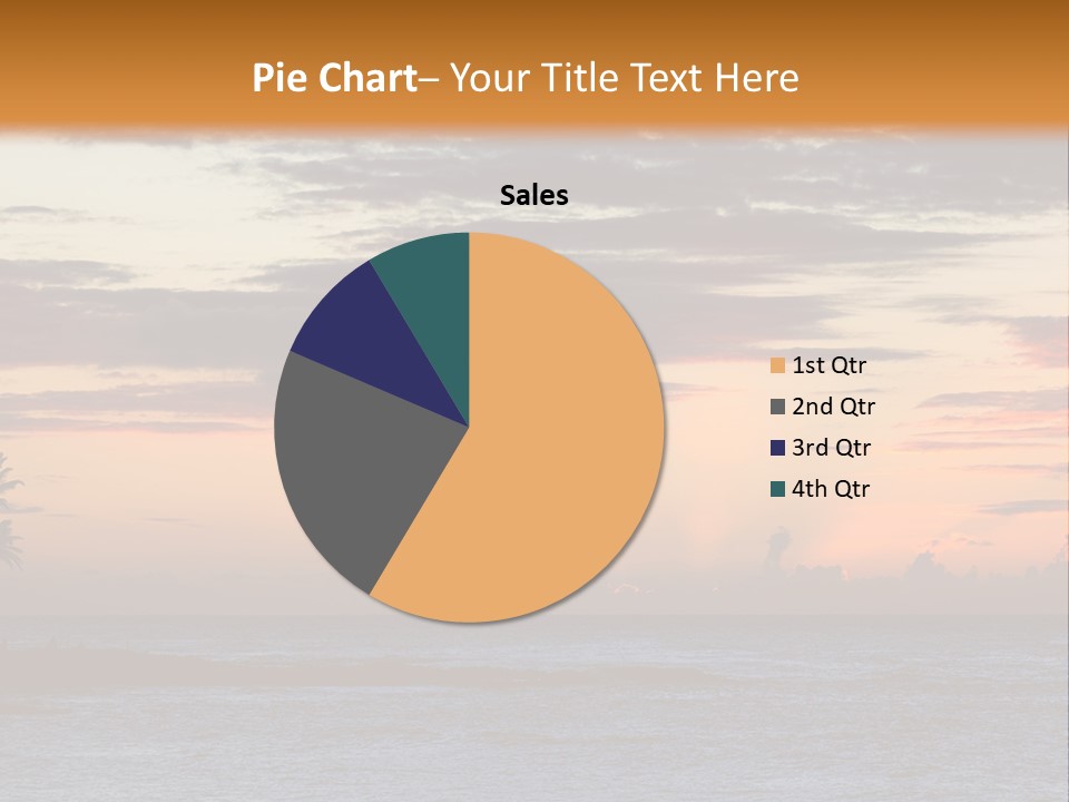 A Beautiful Sunset With Palm Trees On The Shore PowerPoint Template