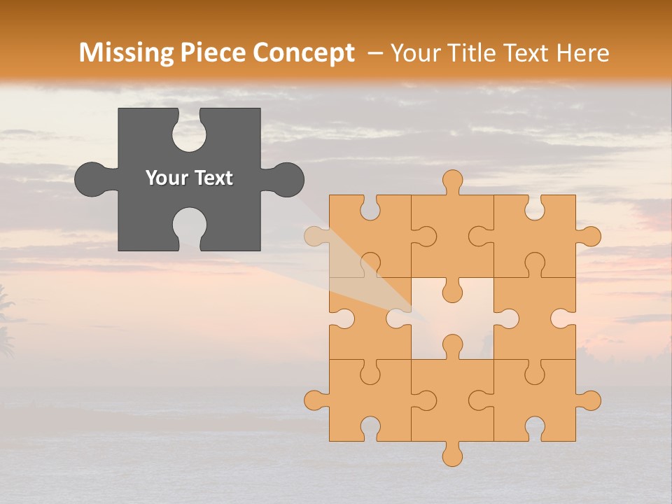 A Beautiful Sunset With Palm Trees On The Shore PowerPoint Template