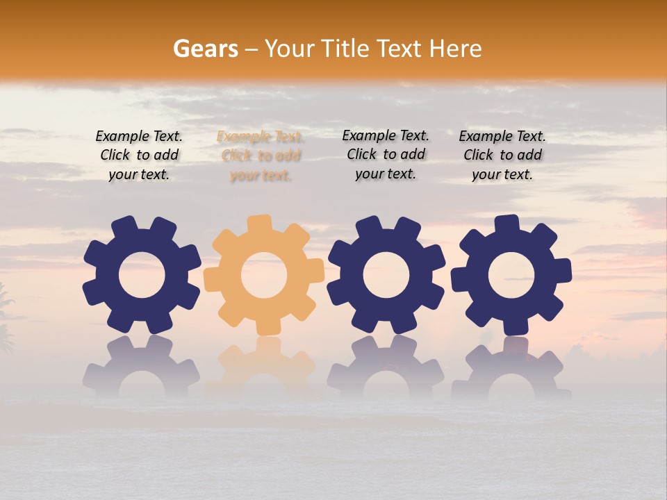 A Beautiful Sunset With Palm Trees On The Shore PowerPoint Template