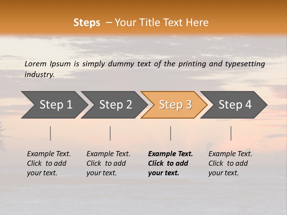 A Beautiful Sunset With Palm Trees On The Shore PowerPoint Template