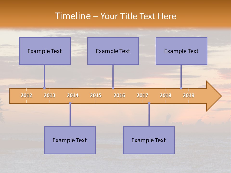 A Beautiful Sunset With Palm Trees On The Shore PowerPoint Template