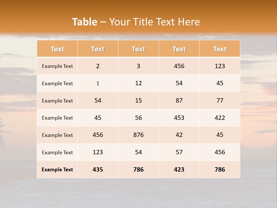 A Beautiful Sunset With Palm Trees On The Shore PowerPoint Template